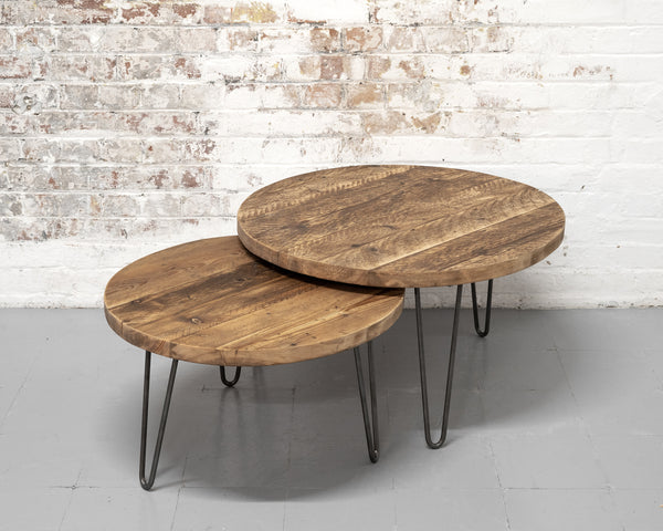Round nesting coffee tables