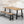 Industrial reclaimed timber trestle table and bench